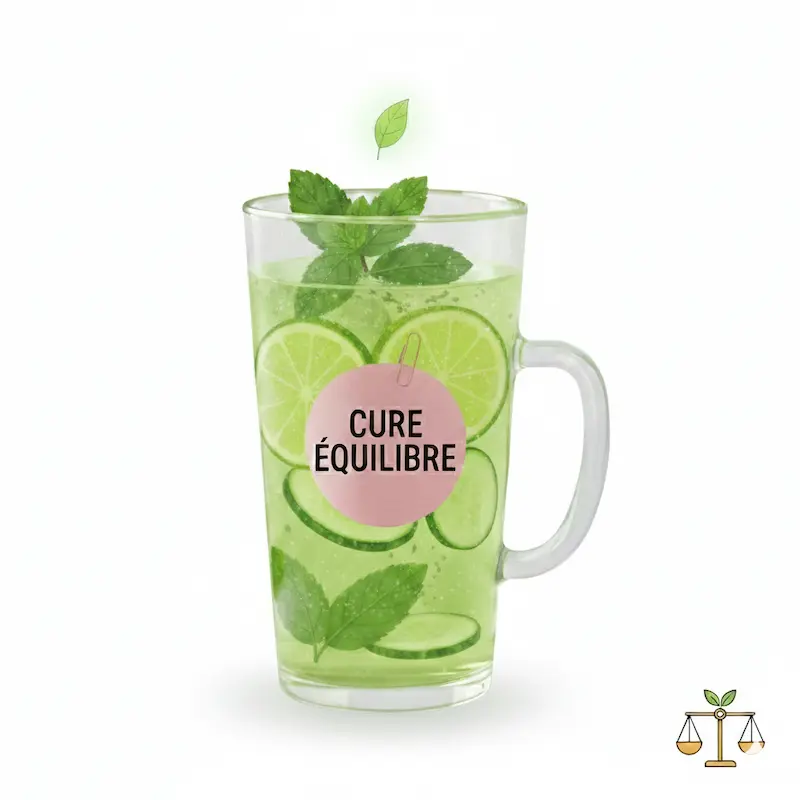 Tasse menthe et citron pour la Cure Équilibre : mise à jour et organisation de votre secrétariat indépendant à Annecy.