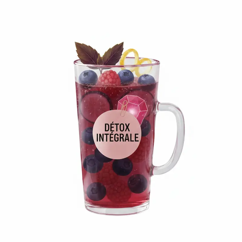 Boisson vitaminée aux fruits rouges pour la formule Détox Intégrale : le nettoyage complet de votre gestion administrative et pré-compta à Annecy.